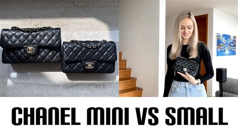 chanel small vs mini flap|chanel mini flap review.